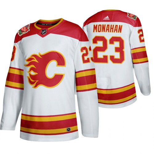 Calgary Calgary Flames #23 Sean Monahan Men's 2019-20 Heritage Classic Authentic White Stitched Jersey Men's
