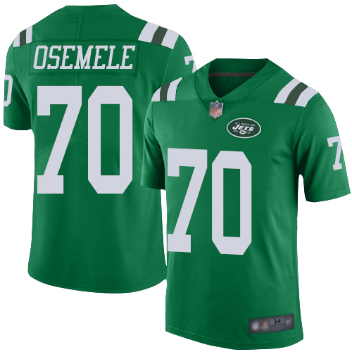 New York Jets #70 Kelechi Osemele Green Men's Stitched Elite Rush Jersey Men's