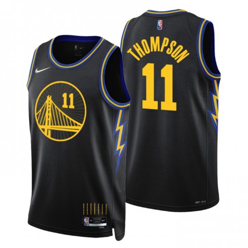 Golden State Golden State Warriors #11 Klay Thompson Mens Black 2021/22 Swingman Jersey - City Edition Mens