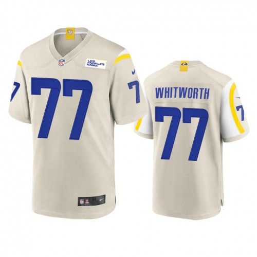 Los Angeles Los Angeles Rams #77 Andrew Whitworth Men's Game Jersey - Bone Men's