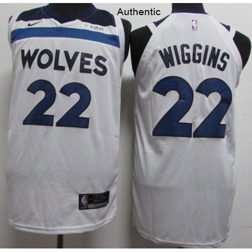 Minnesota Timberwolves #22 Andrew Wiggins White Authentic Association Edition Jersey Mens