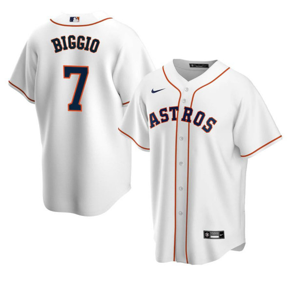 Houston Astros 7 Replica 2020 White Home Craig Biggio Jersey