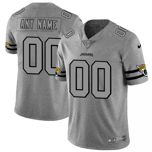 Jacksonville Jaguars Custom Men's Gray Gridiron II Vapor Untouchable Limited Jersey