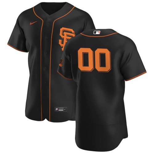 San Francisco Giants Custom Men's Black Alternate 2020 Authentic Player Jersey