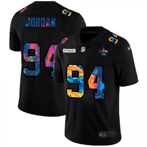 New Orleans New Orleans Saints #94 Cameron Jordan Men's Multi-Color Black 2020 Crucial Catch Vapor Untouchable Limited Jersey Men's