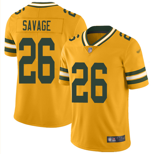 Packers #26 Darnell Savage Yellow Youth Stitched Limited Rush Jersey