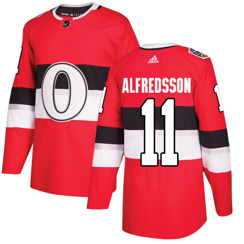 Adidas Ottawa Senators #11 Daniel Alfredsson Red Authentic 2017 100 Classic Stitched Youth Jersey Youth