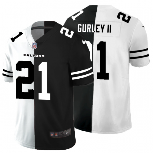 Atlanta Atlanta Falcons #21 Todd Gurley II Men's Black V White Peace Split Vapor Untouchable Limited Jersey Men's
