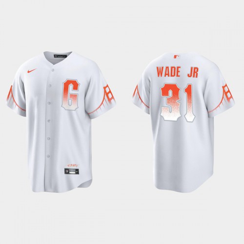 San Francisco San Francisco Giants #31 Lamonte Wade Jr. Men's 2021 City Connect White Fan's Version Jersey Men's