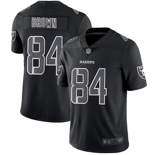 Las Vegas Raiders #84 Antonio Brown Black Men's Stitched Limited Rush Impact Jersey Men's