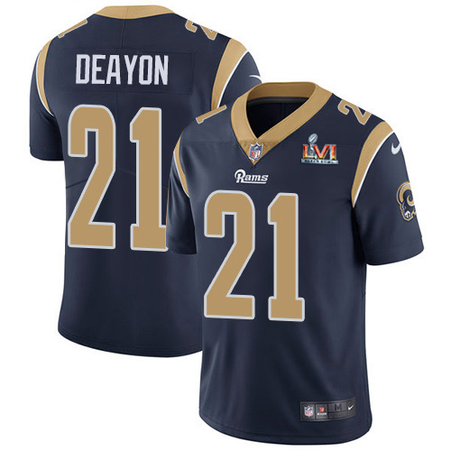 Los Angeles Rams #21 Donte Deayon Navy Blue Team Color Super Bowl LVI Patch Youth Stitched Vapor Untouchable Limited Jersey Youth