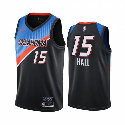Oklahoma City Thunder #15 Josh Hall Black Womens Swingman 2020-21 City Edition Jersey Womens