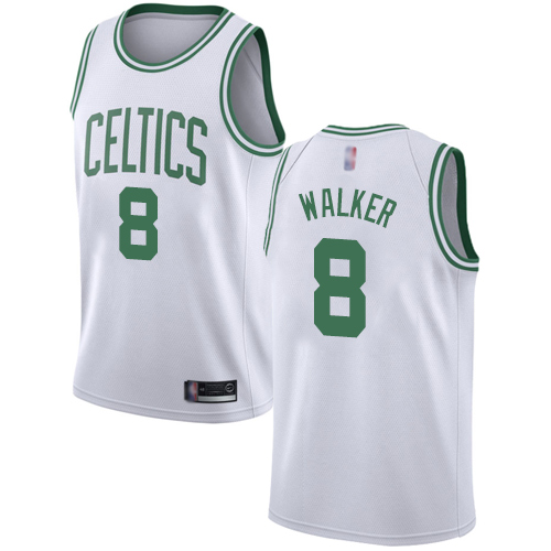Boston Celtics #8 Kemba Walker White Swingman Association Edition Jersey Mens
