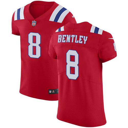 Patriots #8 Ja'Whaun Bentley Red Alternate Men's Stitched Vapor Untouchable Elite Jersey
