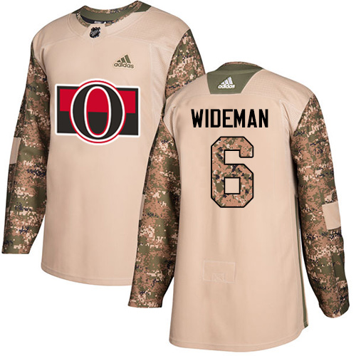 Adidas Ottawa Senators #6 Chris Wideman Camo Authentic 2017 Veterans Day Stitched Jersey Men's