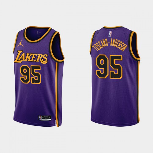 Los Angeles Los Angeles Lakers #95 Juan Toscano-Anderson Purple Mens 2022-23 Statement Edition Jersey Mens