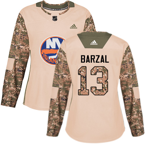 Adidas New York Islanders #13 Mathew Barzal Camo Authentic 2017 Veterans Day Women's Stitched Jersey Womens