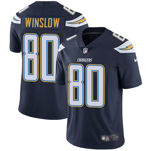 Los Angeles Chargers #80 Kellen Winslow Navy Blue Team Color Youth Stitched Vapor Untouchable Limited Jersey Youth