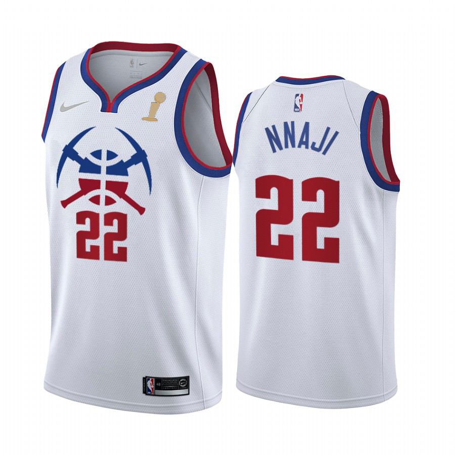 Denver Nuggets #22 Zeke Nnaji White Swingman Women's 2023 Finals Champions Earned Edition Jersey