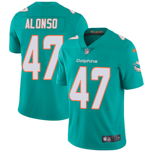 Miami Dolphins #47 Kiko Alonso Aqua Green Team Color Men's Stitched Vapor Untouchable Limited Jersey Men's