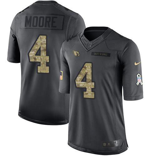 Cardinals #4 Rondale Moore Black Men's Stitched Limited 2016 Salute To Service Jersey
