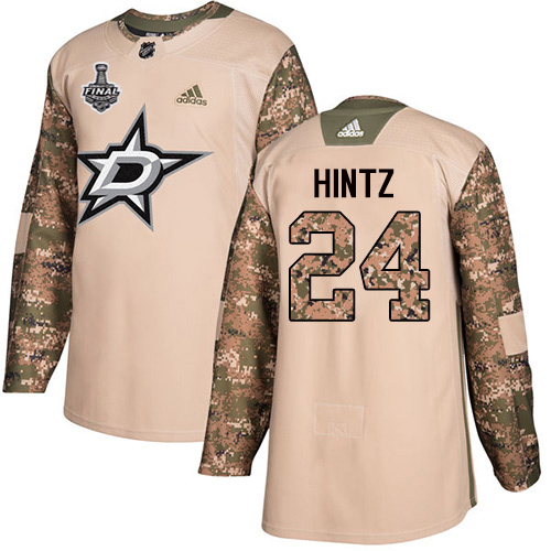 Adidas Dallas Stars #24 Roope Hintz Camo Authentic 2017 Veterans Day Youth 2020 Stanley Cup Final Stitched Jersey Youth