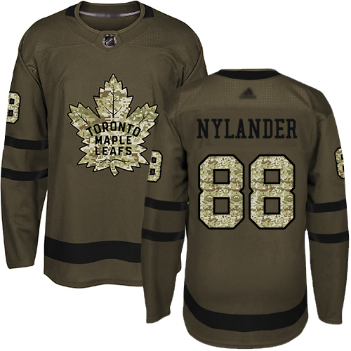 Adidas Maple Toronto Maple Leafs #88 William Nylander Green Salute to Service Stitched Youth Jersey Youth
