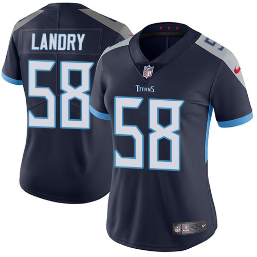 Tennessee Titans #58 Harold Landry Navy Blue Team Color Women's Stitched Vapor Untouchable Limited Jersey Womens
