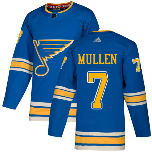 Adidas St. Louis Blues #7 Joe Mullen Light Blue Alternate Authentic Stitched Jersey Men's
