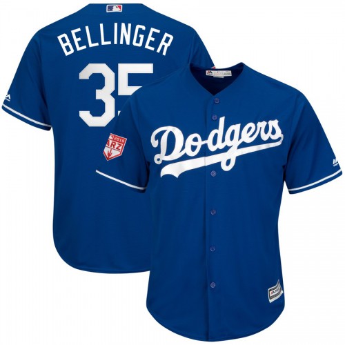 Los Angeles Dodgers #35 Cody Bellinger Royal 2019 Spring Training Cool Base Stitched Jersey Men's