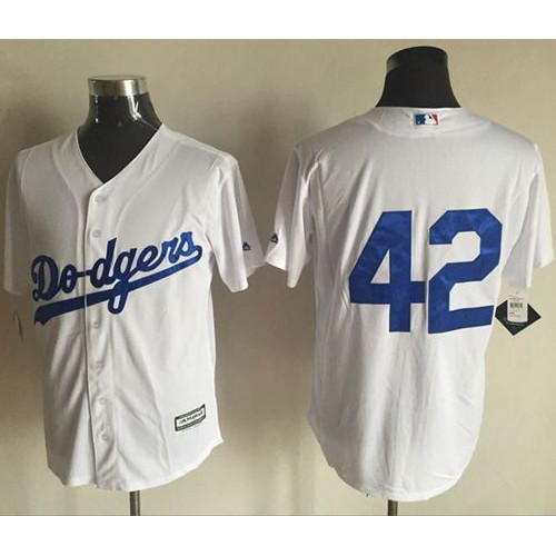 Los Angeles Dodgers #42 Jackie Robinson White New Cool Base Stitched Jersey Men's