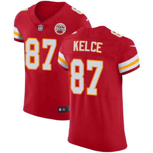 Chiefs #87 Travis Kelce Red Team Color Men's Stitched Vapor Untouchable Elite Jersey