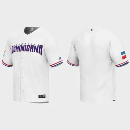 Dominican Republic Baseball 2023 World Baseball Classic Jersey – White