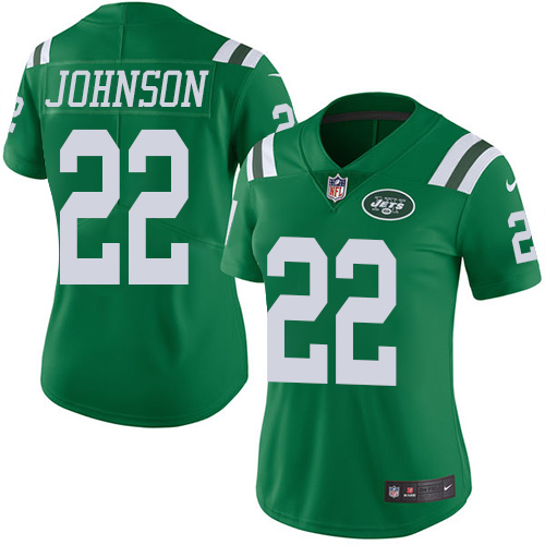 New York Jets #22 Trumaine Johnson Green Women's Stitched Limited Rush Jersey Womens