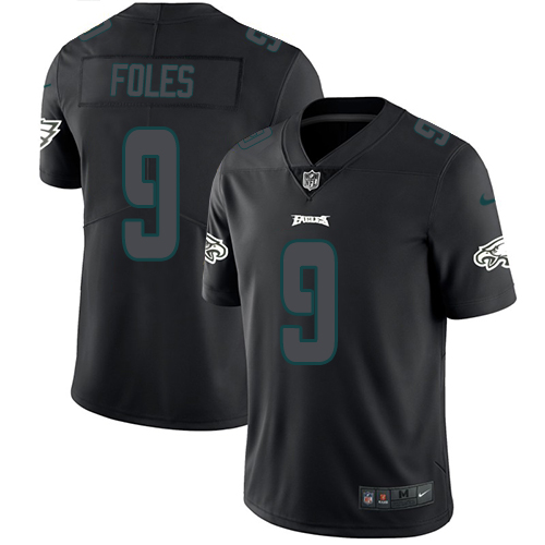 Philadelphia Eagles #9 Nick Foles Black Men's Stitched Limited Rush Impact Jersey Men's