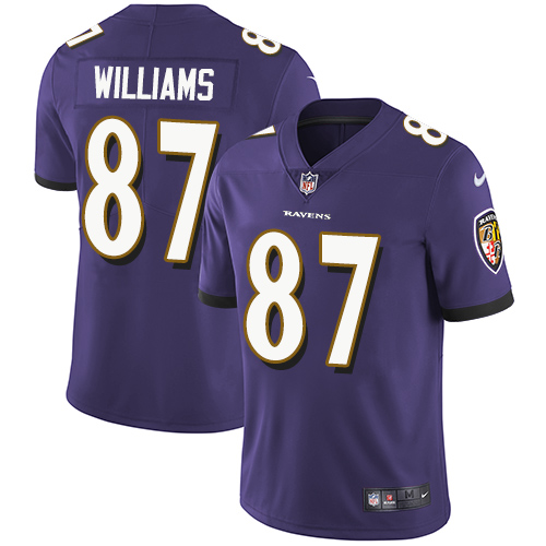 Baltimore Ravens #87 Maxx Williams Purple Team Color Youth Stitched Vapor Untouchable Limited Jersey Youth