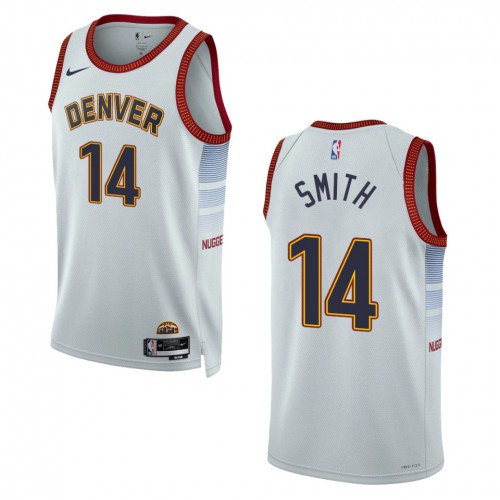 Denver Denver Nuggets #14 Ish Smith Unisex Silver 2022-23 Swingman Jersey - City Edition Mens