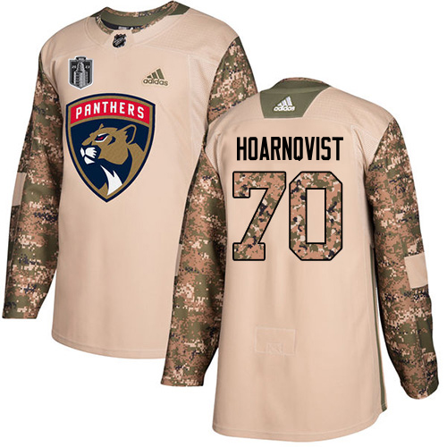 Adidas Panthers #70 Patric Hornqvist Camo 2023 Stanley Cup Final Patch Authentic Stitched Youth Jersey