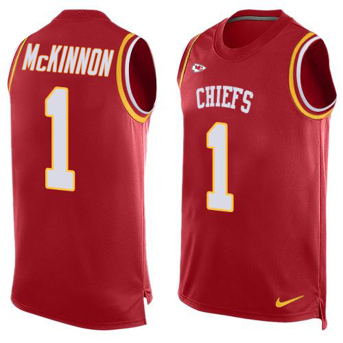 Chiefs #1 Jerick McKinnon Red Team Color Men's Stitched Limited Tank Top Jersey