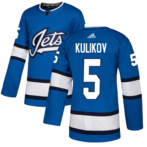 Adidas Winnipeg Jets #5 Dmitry Kulikov Blue Alternate Authentic Stitched Jersey Men's