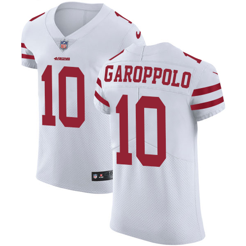 49ers #10 Jimmy Garoppolo White Men's Stitched Vapor Untouchable Elite Jersey