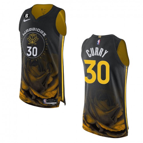 Golden State Golden State Warriors #30 Stephen Curry Black 2022-23 Authentic Jersey - City Edition Mens