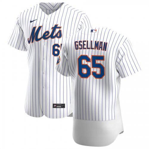 New York New York Mets #65 Robert Gsellman Men's White Home 2020 Authentic Player Jersey Men's
