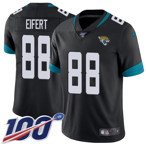 Jacksonville Jaguars #88 Tyler Eifert Black Team Color Men's Stitched 100th Season Vapor Untouchable Limited Jersey Men's