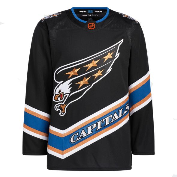 Washington Capitals Blank Men's Adidas Reverse Retro 2.0 Authentic Player Jersey - Black