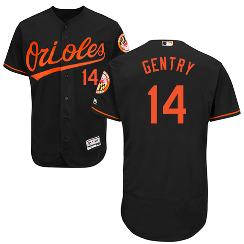 Baltimore Orioles #14 Craig Gentry Black Flexbase Authentic Collection Stitched Jersey Men's