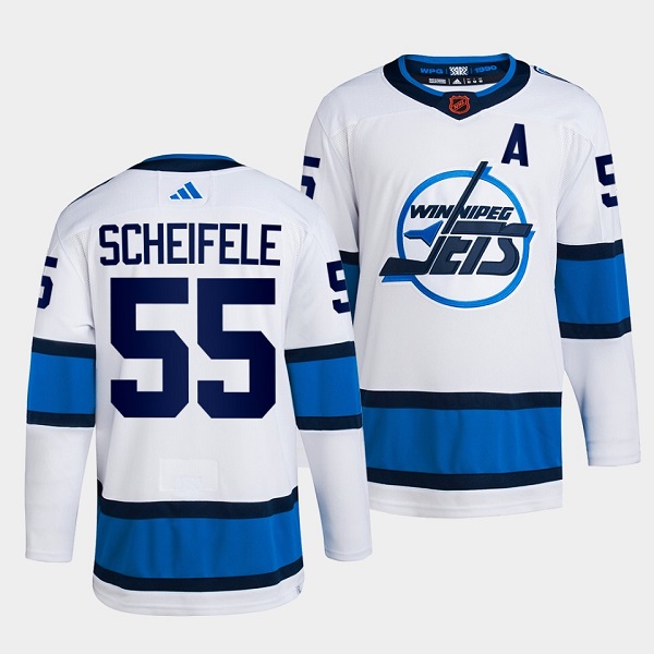 Winnipeg Jets #55 Mark Scheifele Men's Adidas Reverse Retro 2.0 Authentic Player Jersey - White