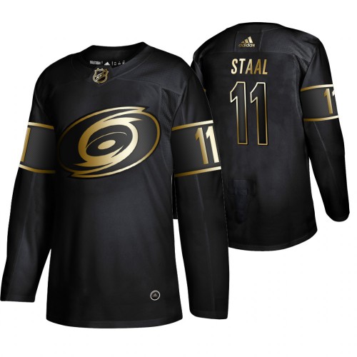 Adidas Carolina Hurricanes #11 Jordan Staal Men's 2019 Black Golden Edition Authentic Stitched Jersey Men's