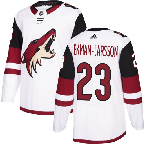 Adidas Arizona Coyotes #23 Oliver Ekman-Larsson White Road Authentic Stitched Jersey Men's