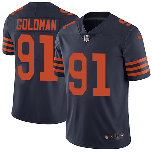 Chicago Bears #91 Eddie Goldman Navy Blue Alternate Men's Stitched Vapor Untouchable Limited Jersey Men's